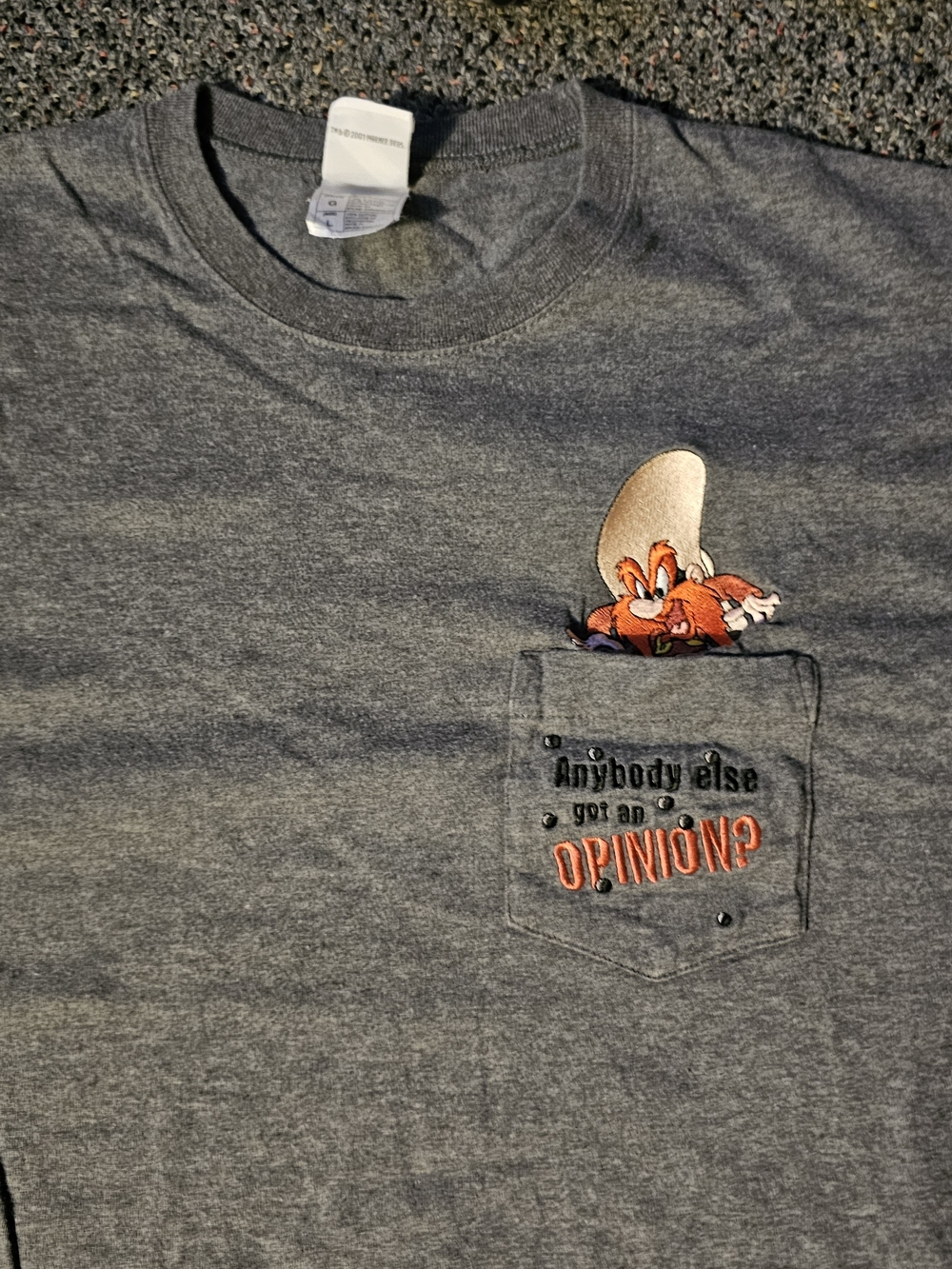 2000 Warner Bros Studio Store Loony Tunes Yosemite Sam Pocket Shirt
